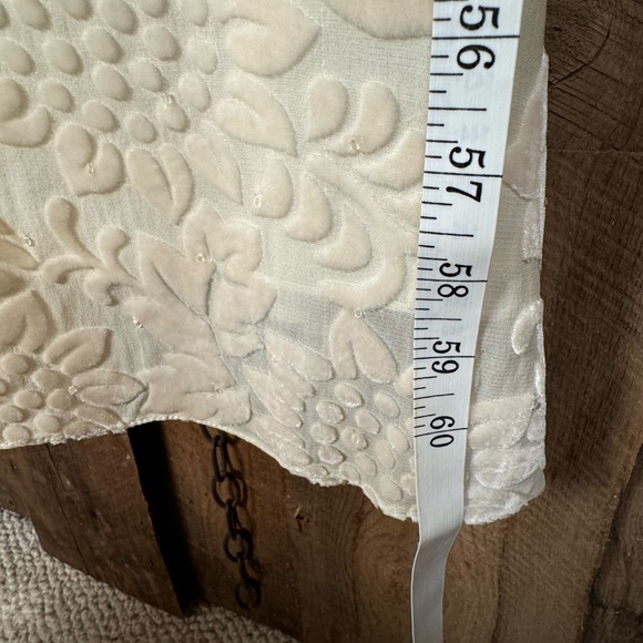 Badgley Mischka Cream Velvet/Silk Gown - Size 8 - Picture 15 of 16